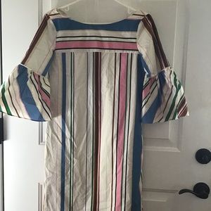 NWT MASSIMO DUTTI STRIPED BELL SLEEVE DRESS. 2